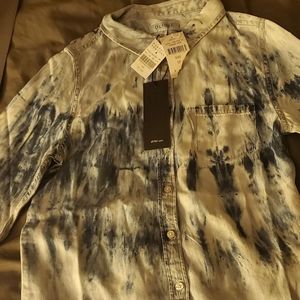 Tie Dye W/Fringe Hem Shirt